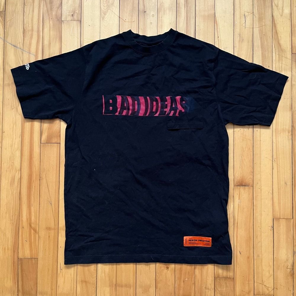 HERON PRESTON BADDIES Graphic T Shirt Black Size S